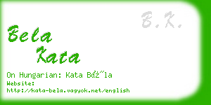 bela kata business card